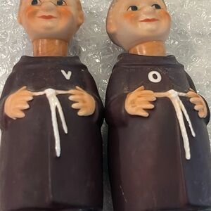 Vintage 1950-60’s W Germany Goebel Friar Tuck Oil and Vinegar Set